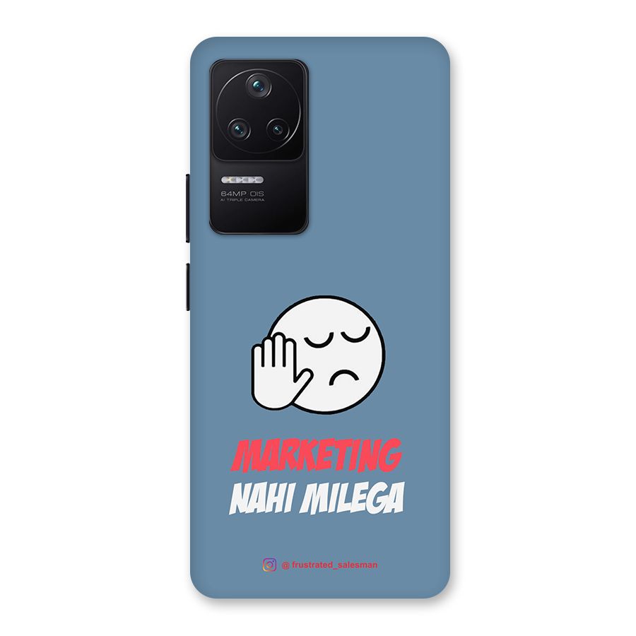 Marketing Nahi Milega SteelBlue Back Case for Poco F4 5G
