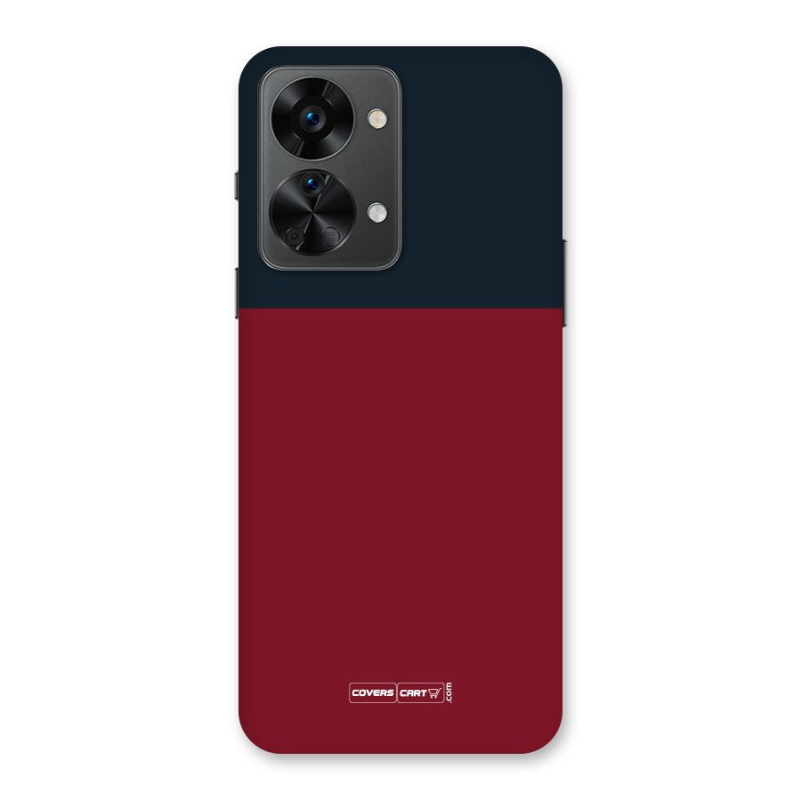 Maroon and Navy Blue Back Case for OnePlus Nord 2T