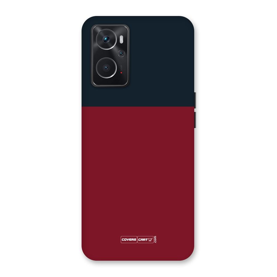 Maroon and Navy Blue Back Case for Oppo K10 4G