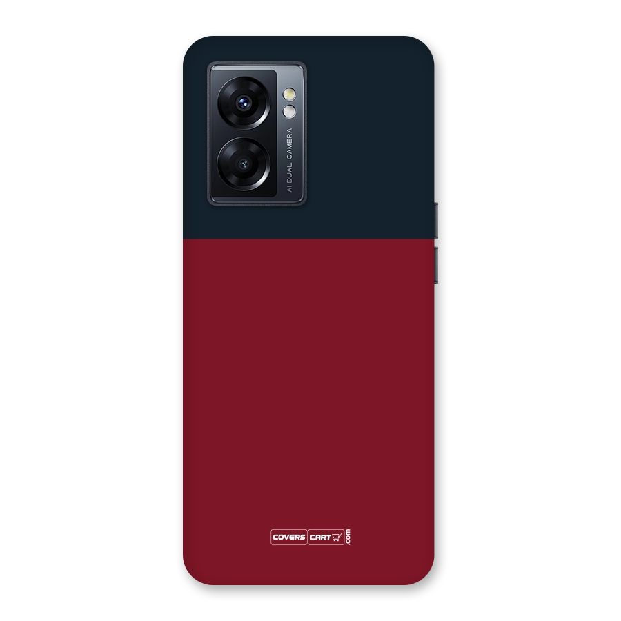 Maroon and Navy Blue Back Case for Oppo K10 5G