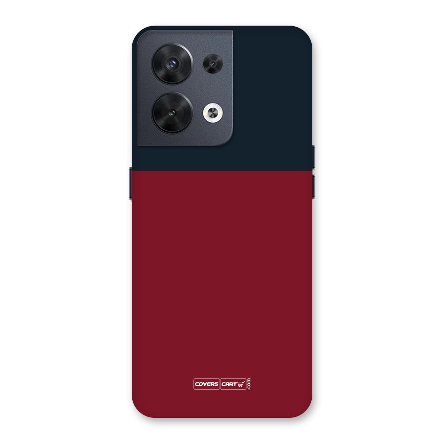 Maroon and Navy Blue Back Case for Oppo Reno8 5G