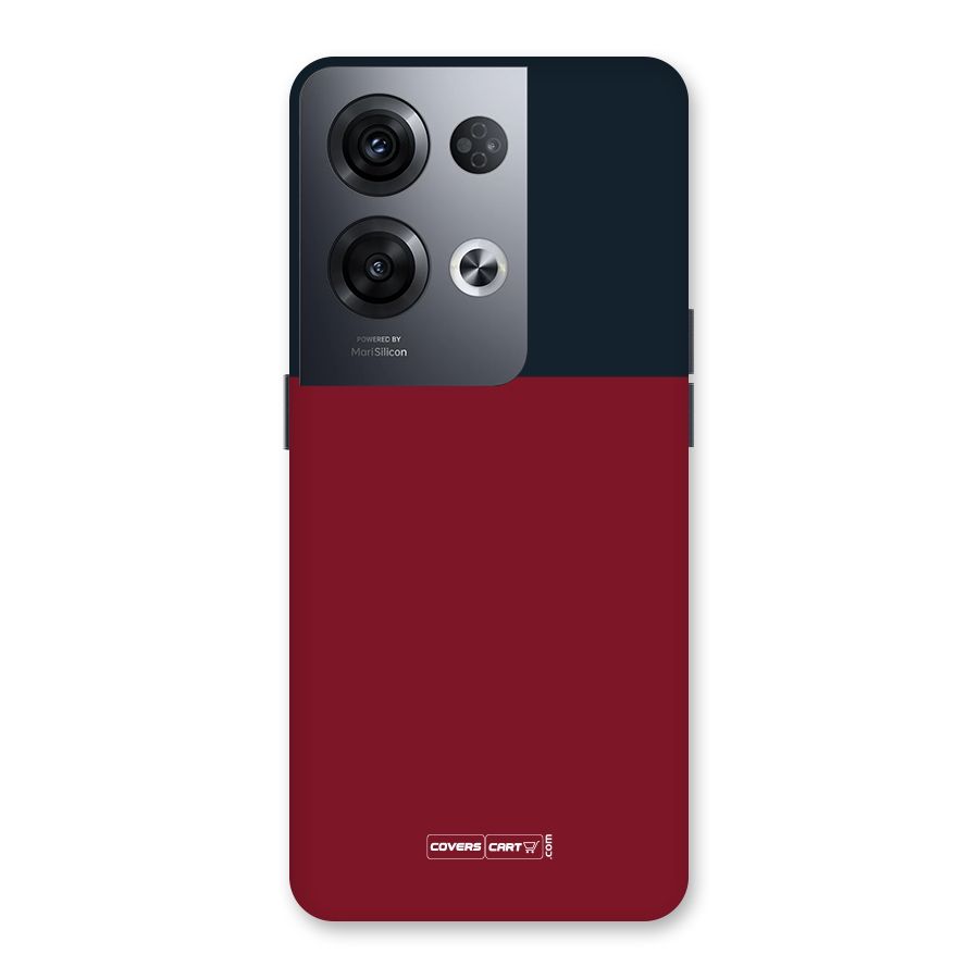 Maroon and Navy Blue Back Case for Oppo Reno8 Pro 5G