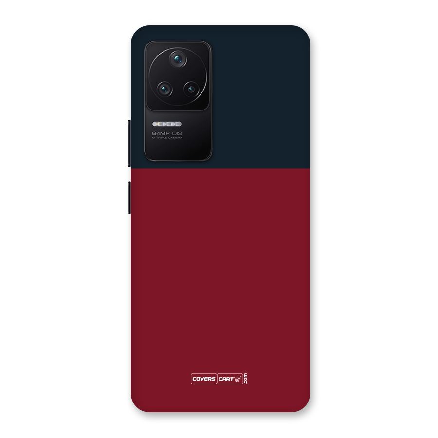 Maroon and Navy Blue Back Case for Poco F4 5G