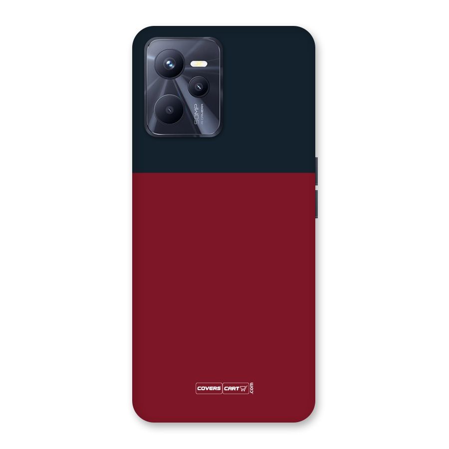 Maroon and Navy Blue Back Case for Realme C35
