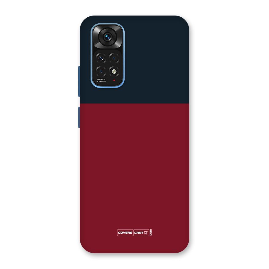 Maroon and Navy Blue Back Case for Redmi Note 11S