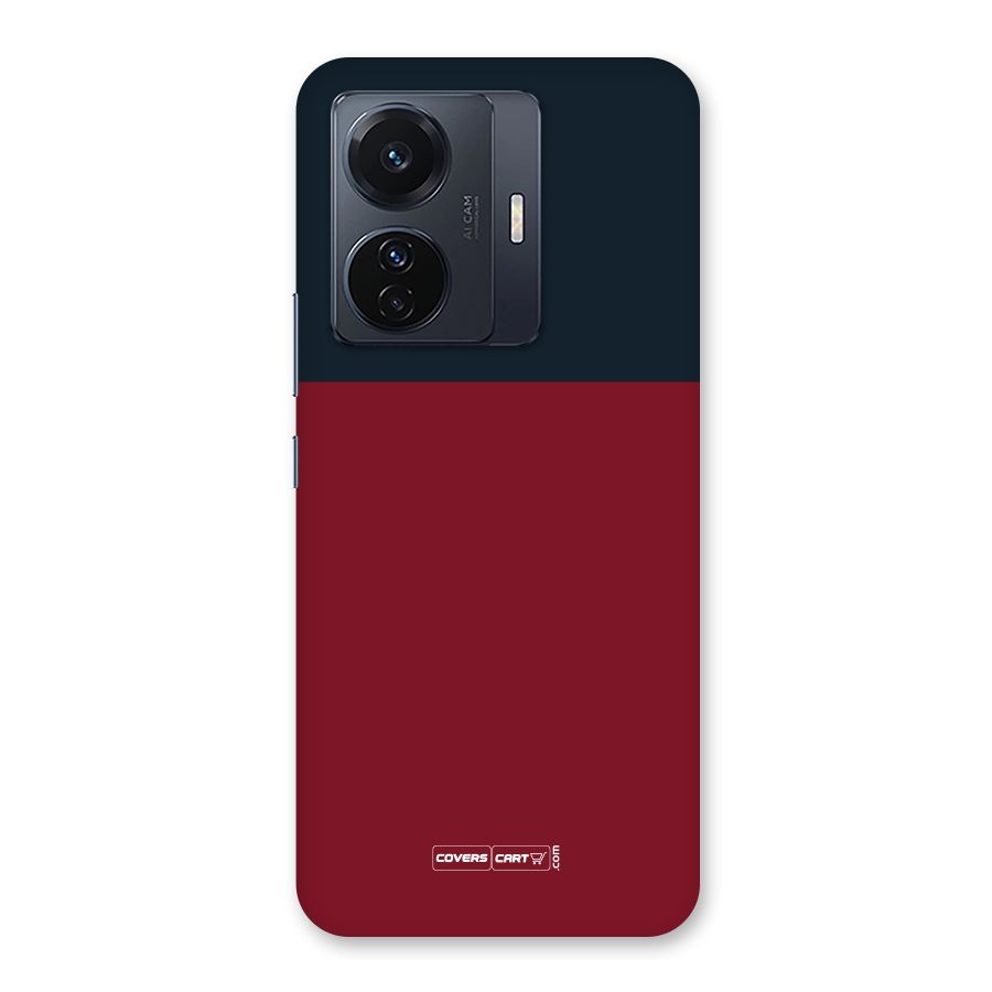 Maroon and Navy Blue Back Case for Vivo iQOO Z6 Pro