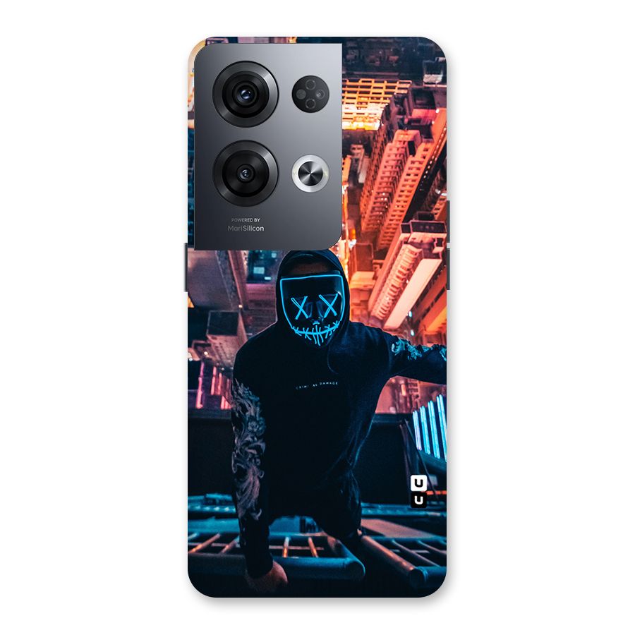 Mask Guy Climbing Building Back Case for Oppo Reno8 Pro 5G