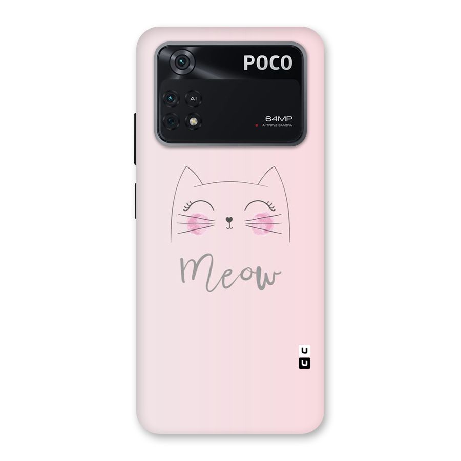 Meow Pink Back Case for Poco M4 Pro 4G