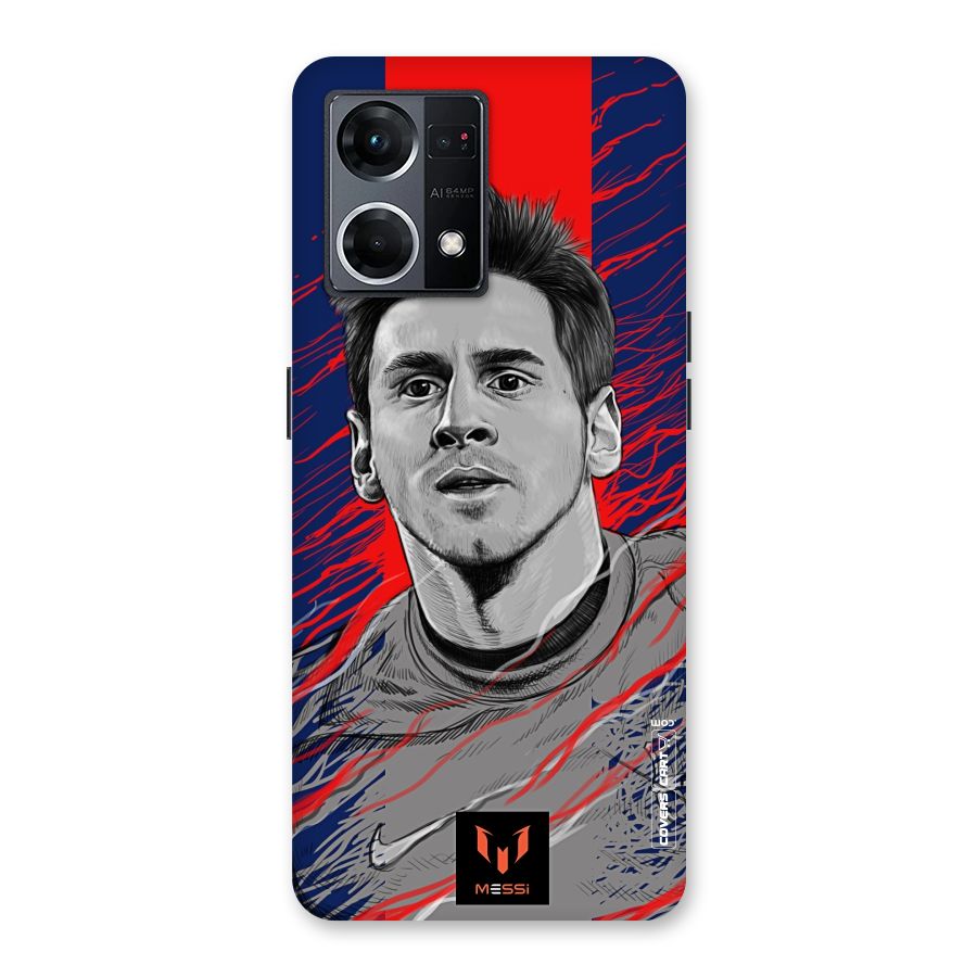 Messi For FCB Glass Back Case for Oppo F21 Pro 5G