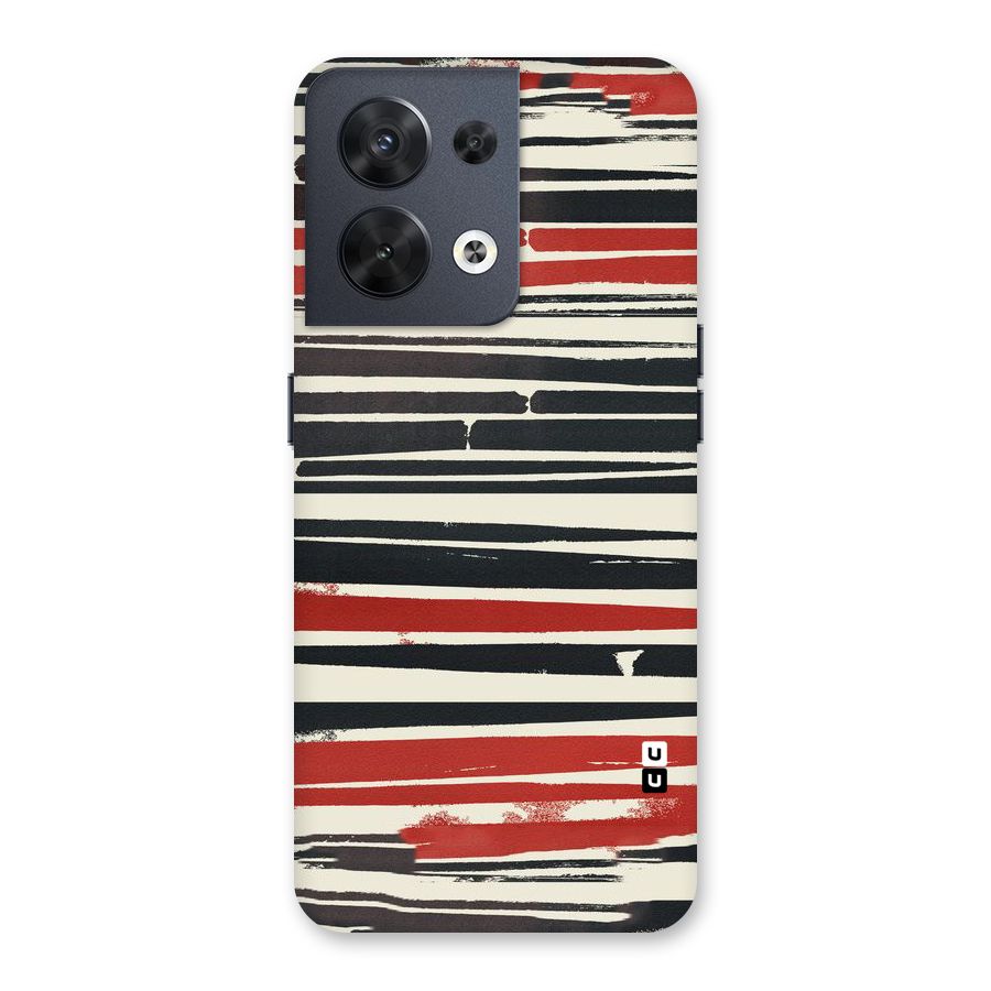 Messy Vintage Stripes Back Case for Oppo Reno8 5G