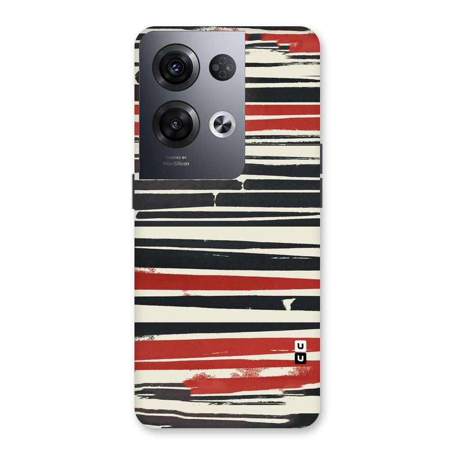 Messy Vintage Stripes Back Case for Oppo Reno8 Pro 5G