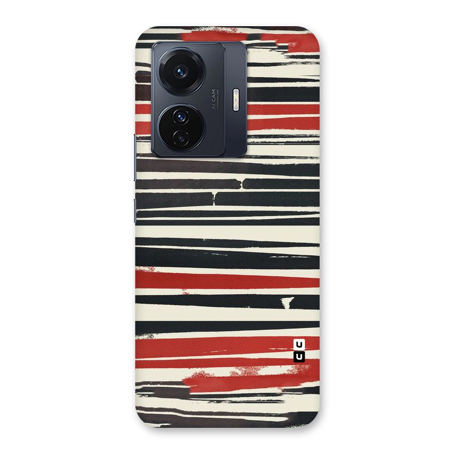 Messy Vintage Stripes Back Case for Vivo T1 Pro