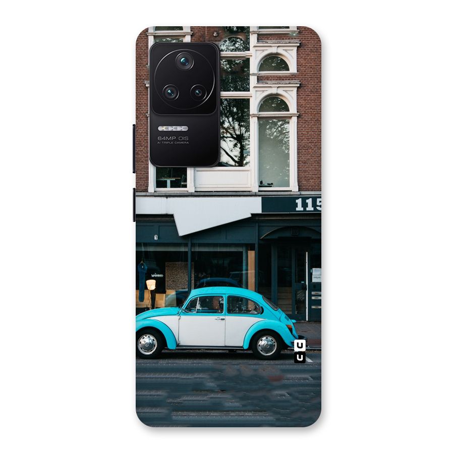 Mini Blue Car Back Case for Poco F4 5G