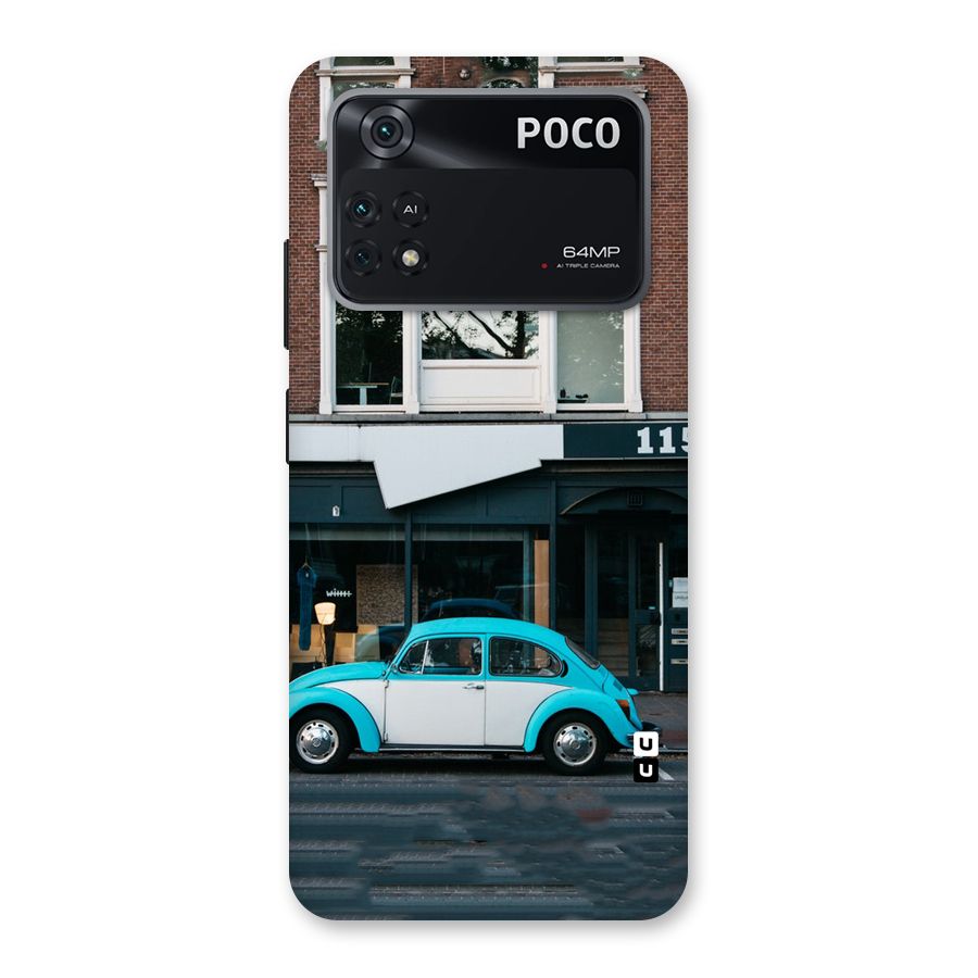 Mini Blue Car Back Case for Poco M4 Pro 4G