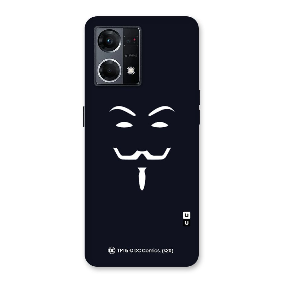 Minimal Anonymous Mask Glass Back Case for Oppo F21 Pro 5G