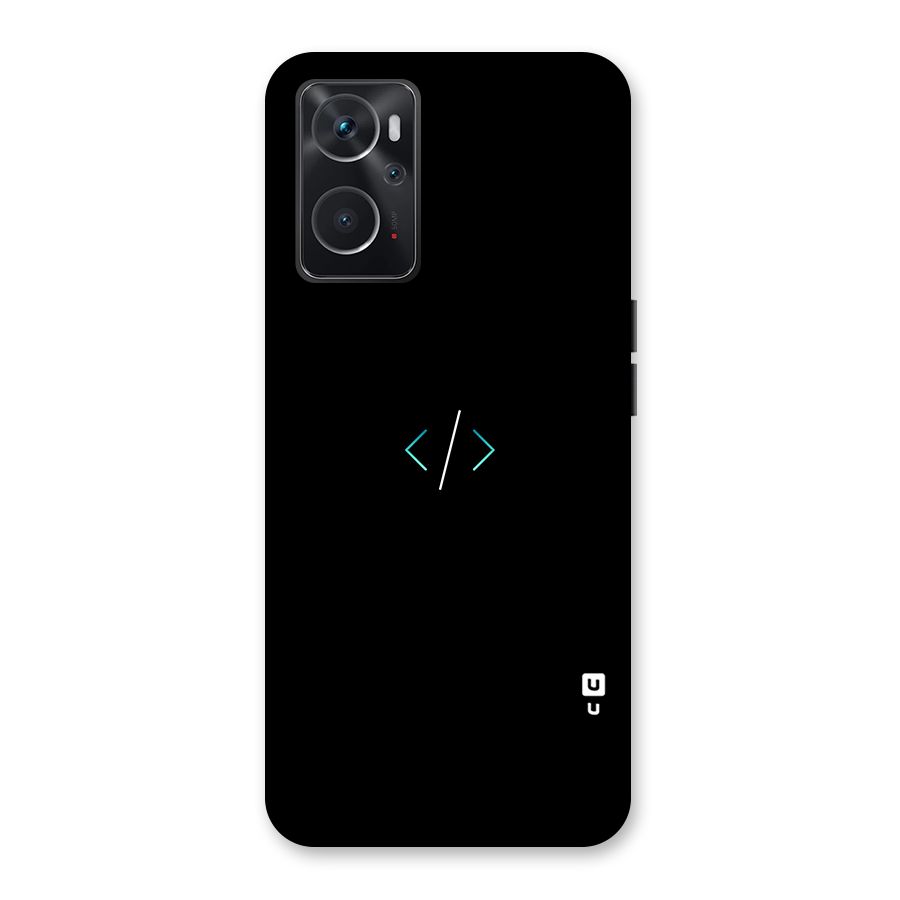 Minimal Dark Coding Back Case for Oppo K10 4G