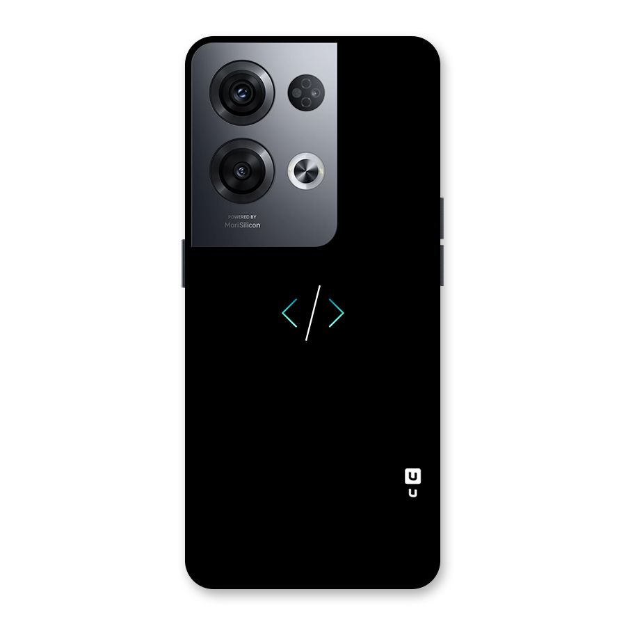 Minimal Dark Coding Back Case for Oppo Reno8 Pro 5G