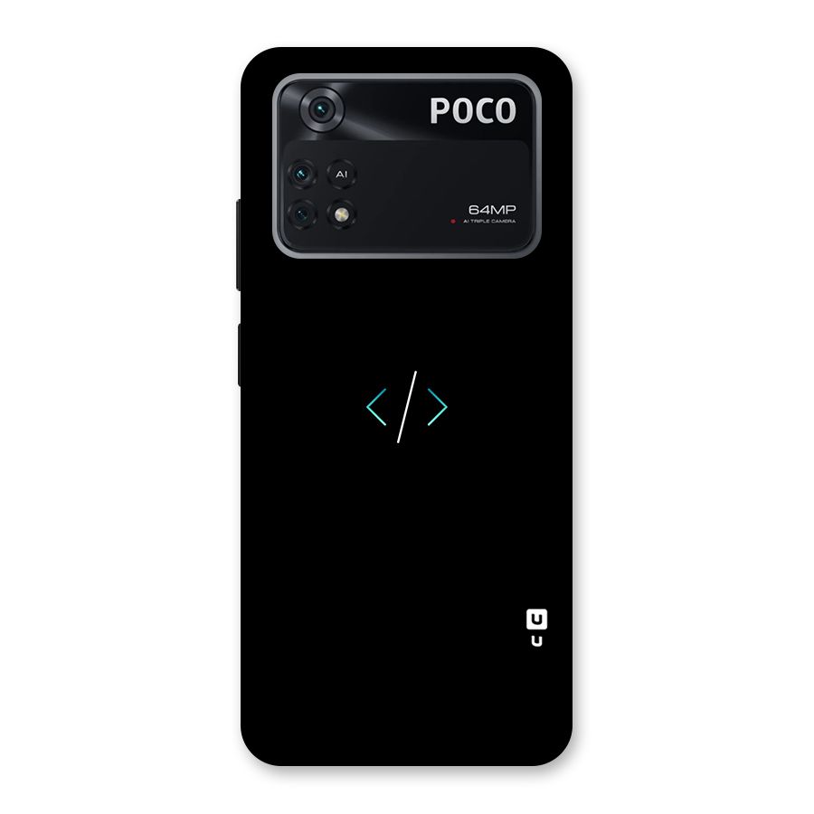 Minimal Dark Coding Back Case for Poco M4 Pro 4G