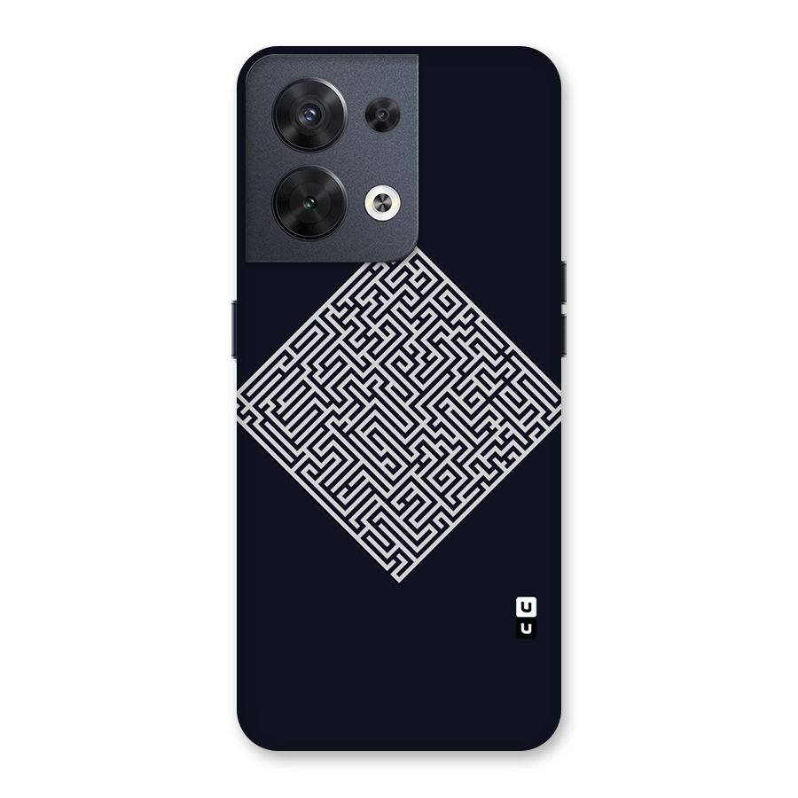 Minimal Maze Pattern Back Case for Oppo Reno8 5G