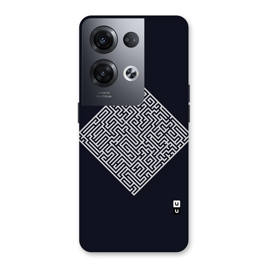 Minimal Maze Pattern Back Case for Oppo Reno8 Pro 5G