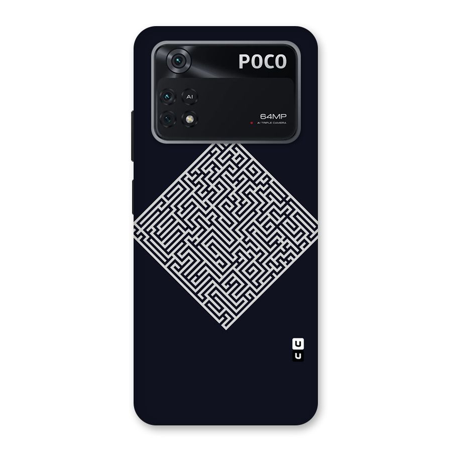 Minimal Maze Pattern Back Case for Poco M4 Pro 4G