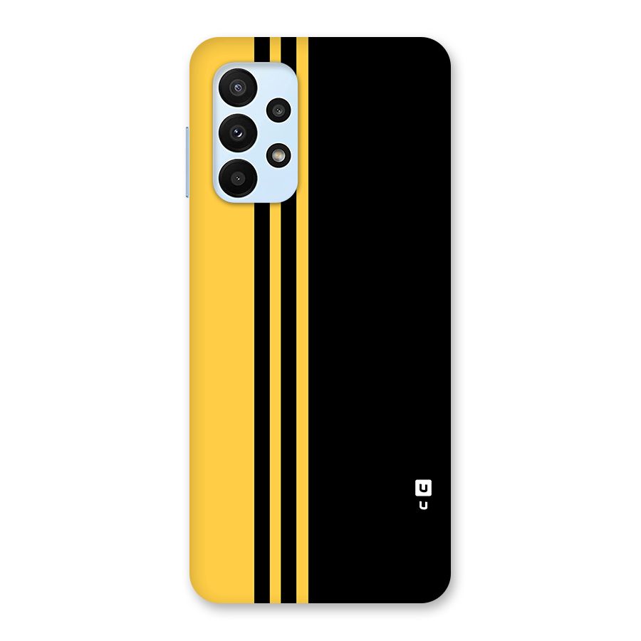 Minimal Yellow and Black Design Back Case for Galaxy A23