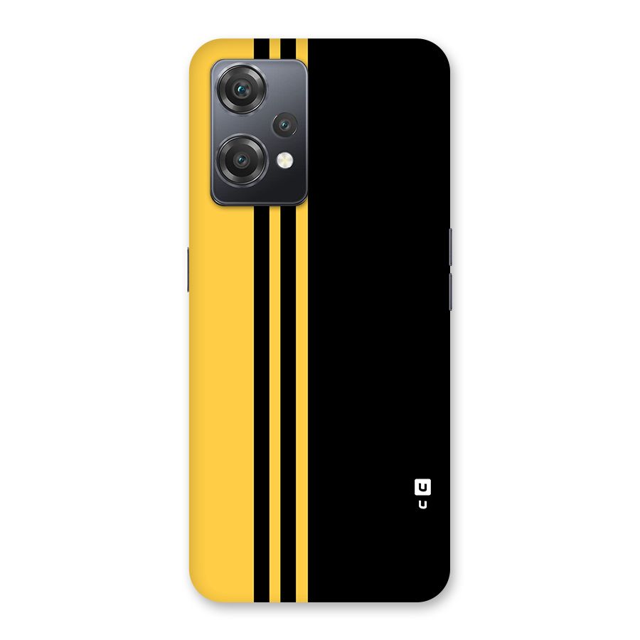 Minimal Yellow and Black Design Back Case for OnePlus Nord CE 2 Lite 5G