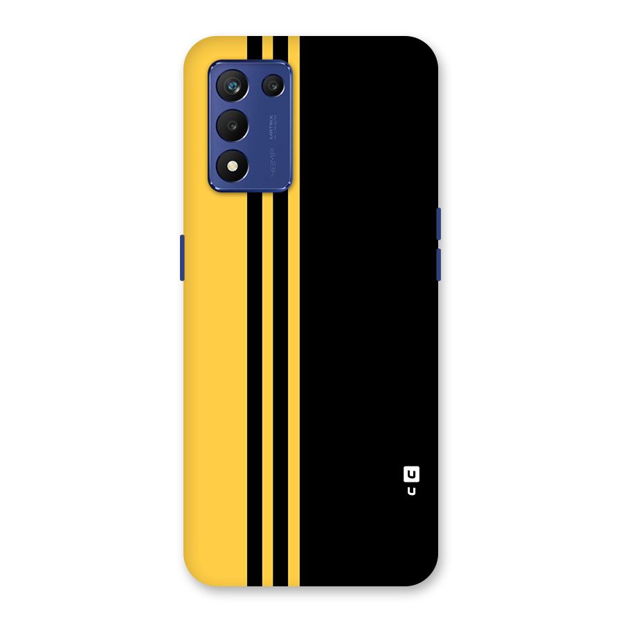 Minimal Yellow and Black Design Back Case for Realme 9 5G Speed