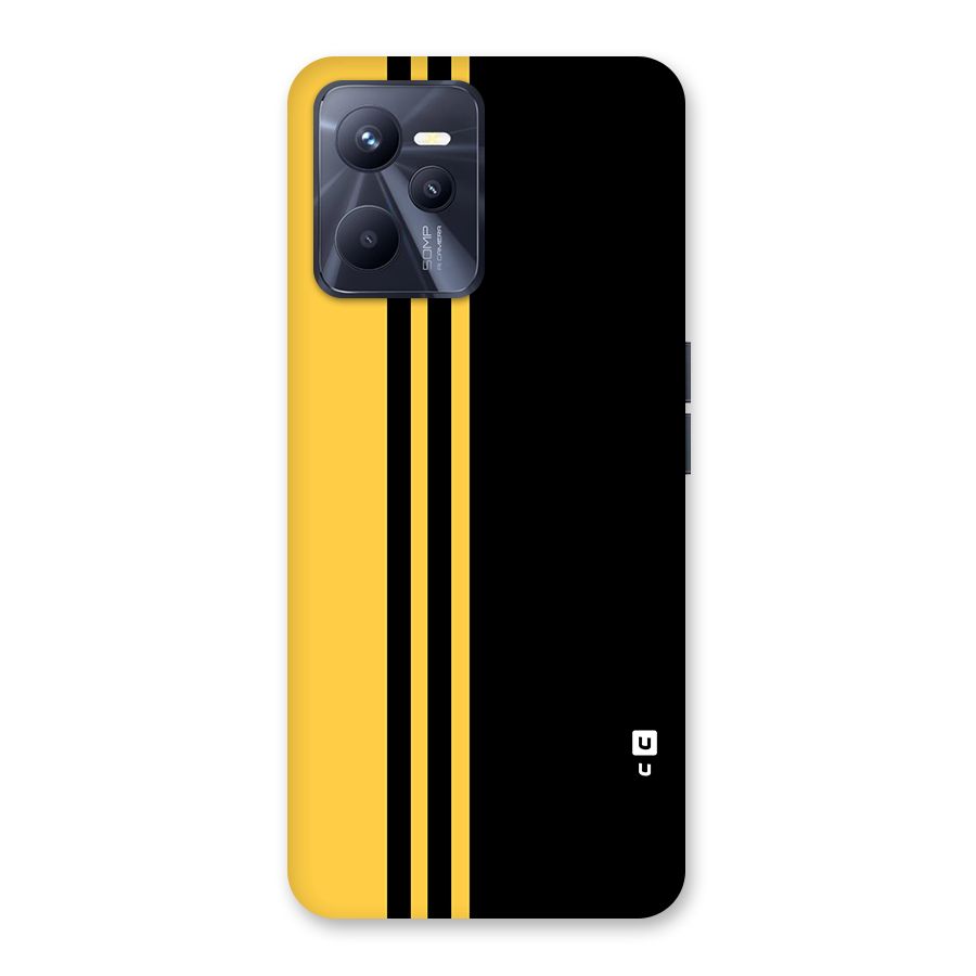 Minimal Yellow and Black Design Back Case for Realme C35