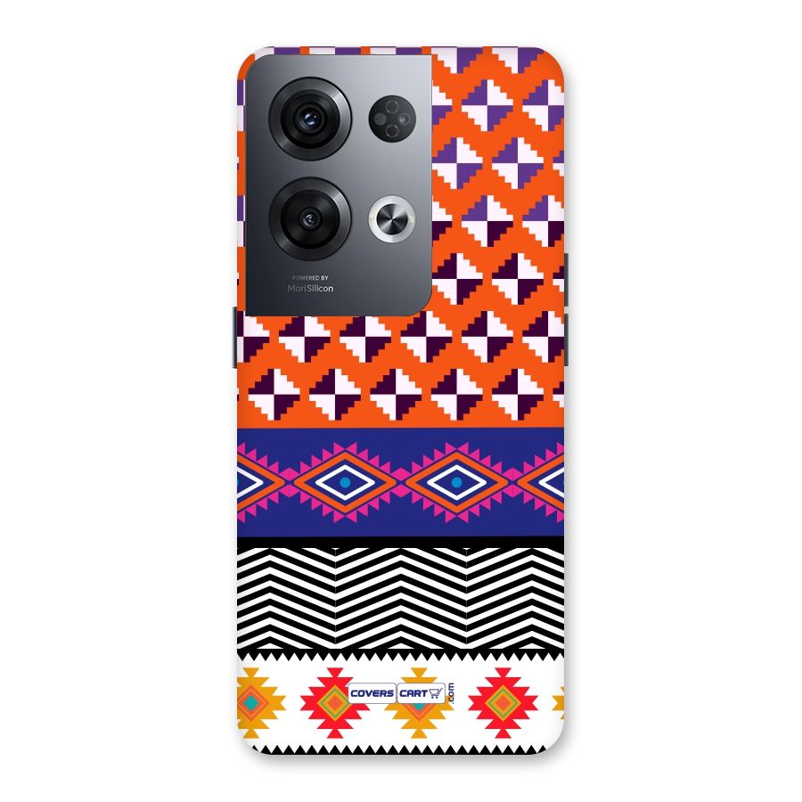 Mixed Pattern Aztec Back Case for Oppo Reno8 Pro 5G