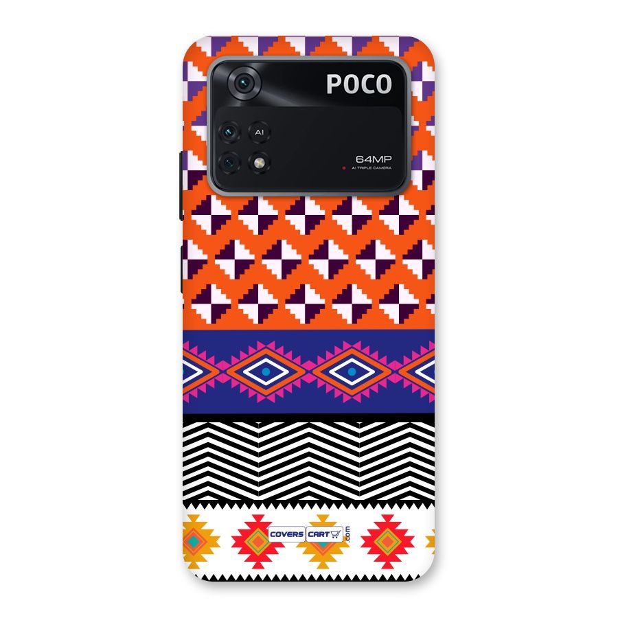 Mixed Pattern Aztec Back Case for Poco M4 Pro 4G
