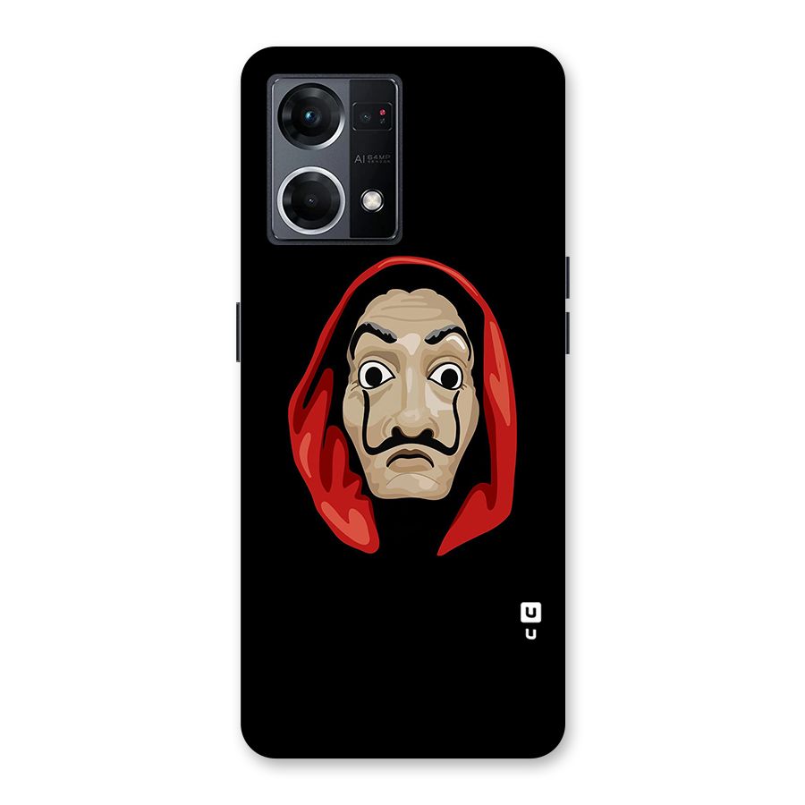 Money Heist Mask Glass Back Case for Oppo F21 Pro 5G
