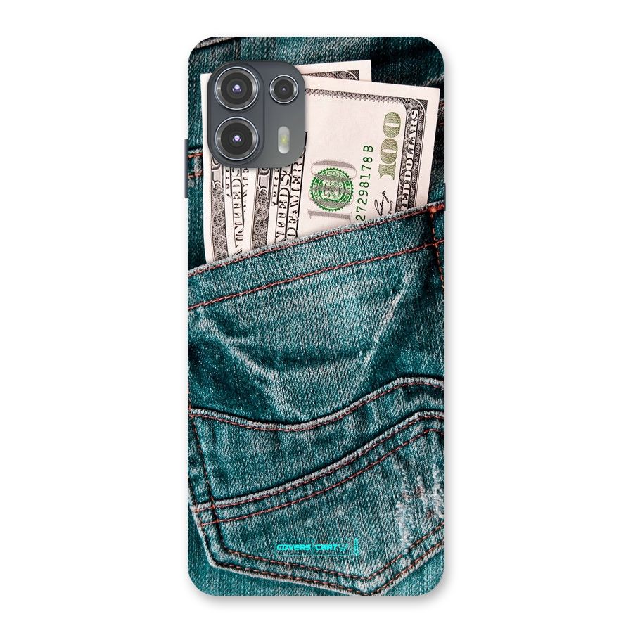 Money in Jeans Back Case for Motorola Edge 20 Fusion