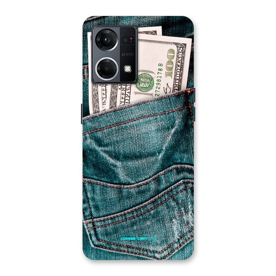 Money in Jeans Glass Back Case for Oppo F21 Pro 5G