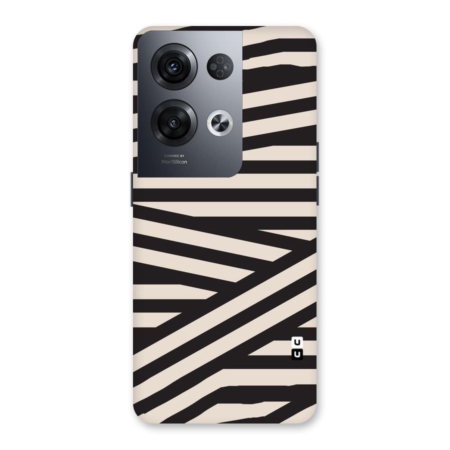 Monochrome Lines Back Case for Oppo Reno8 Pro 5G