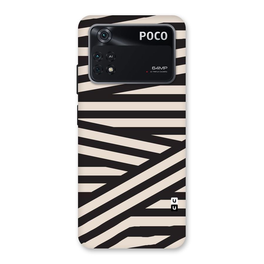 Monochrome Lines Back Case for Poco M4 Pro 4G