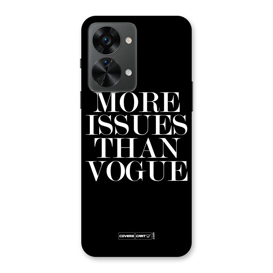 More Issues than Vogue (Black) Back Case for OnePlus Nord 2T