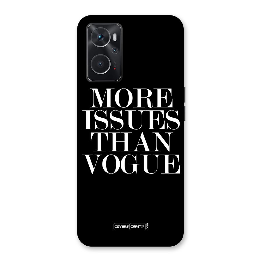 More Issues than Vogue (Black) Back Case for Oppo K10 4G