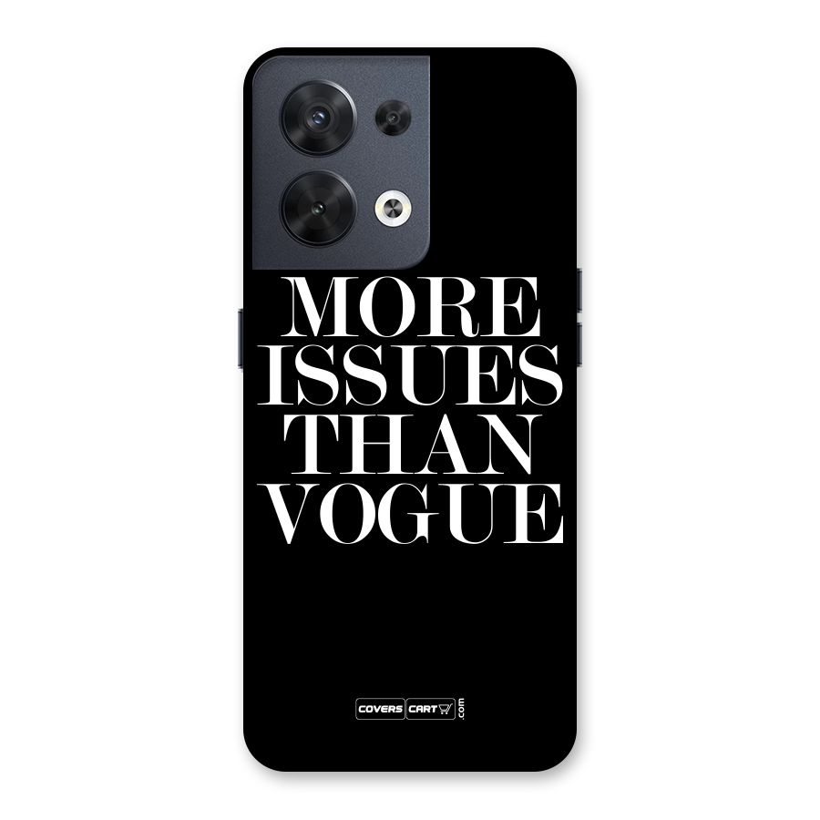 More Issues than Vogue (Black) Back Case for Oppo Reno8 5G