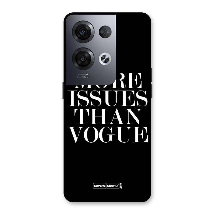 More Issues than Vogue (Black) Back Case for Oppo Reno8 Pro 5G