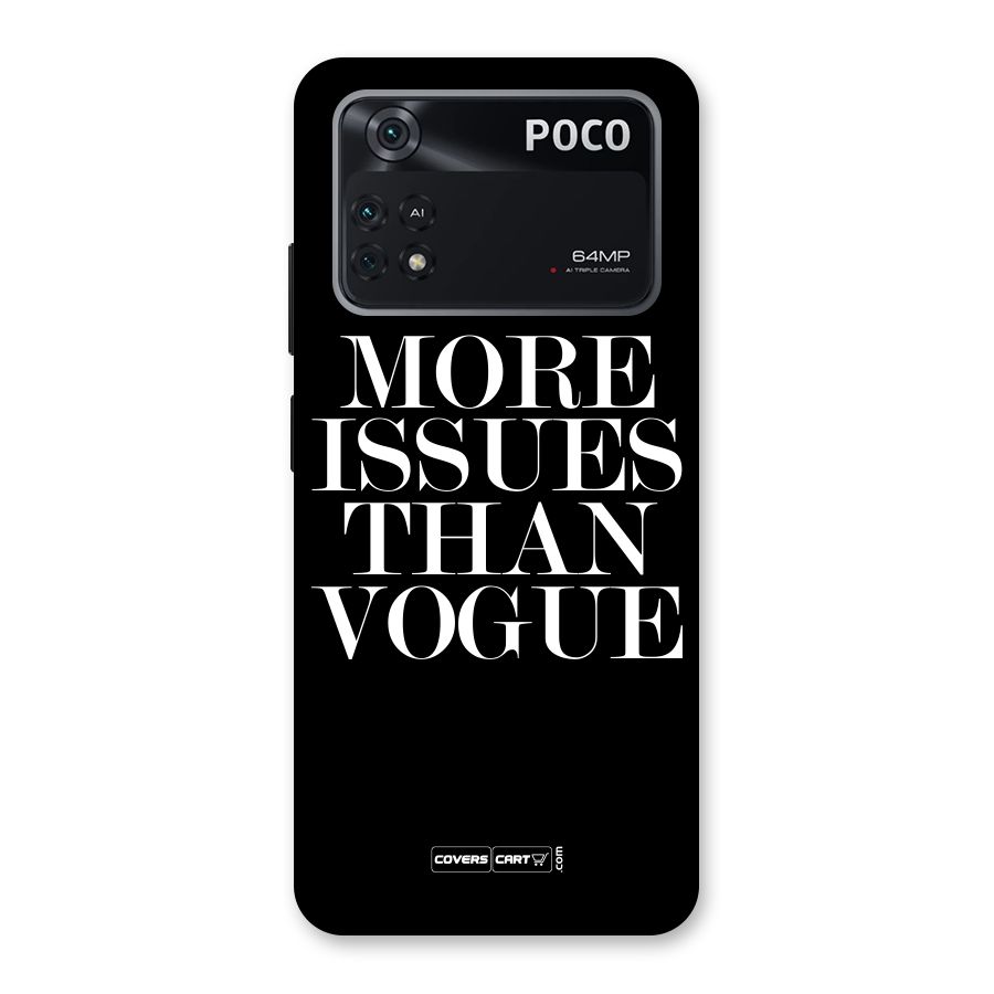 More Issues than Vogue (Black) Back Case for Poco M4 Pro 4G