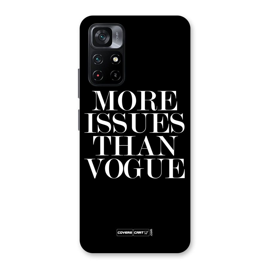 More Issues than Vogue (Black) Back Case for Poco M4 Pro 5G
