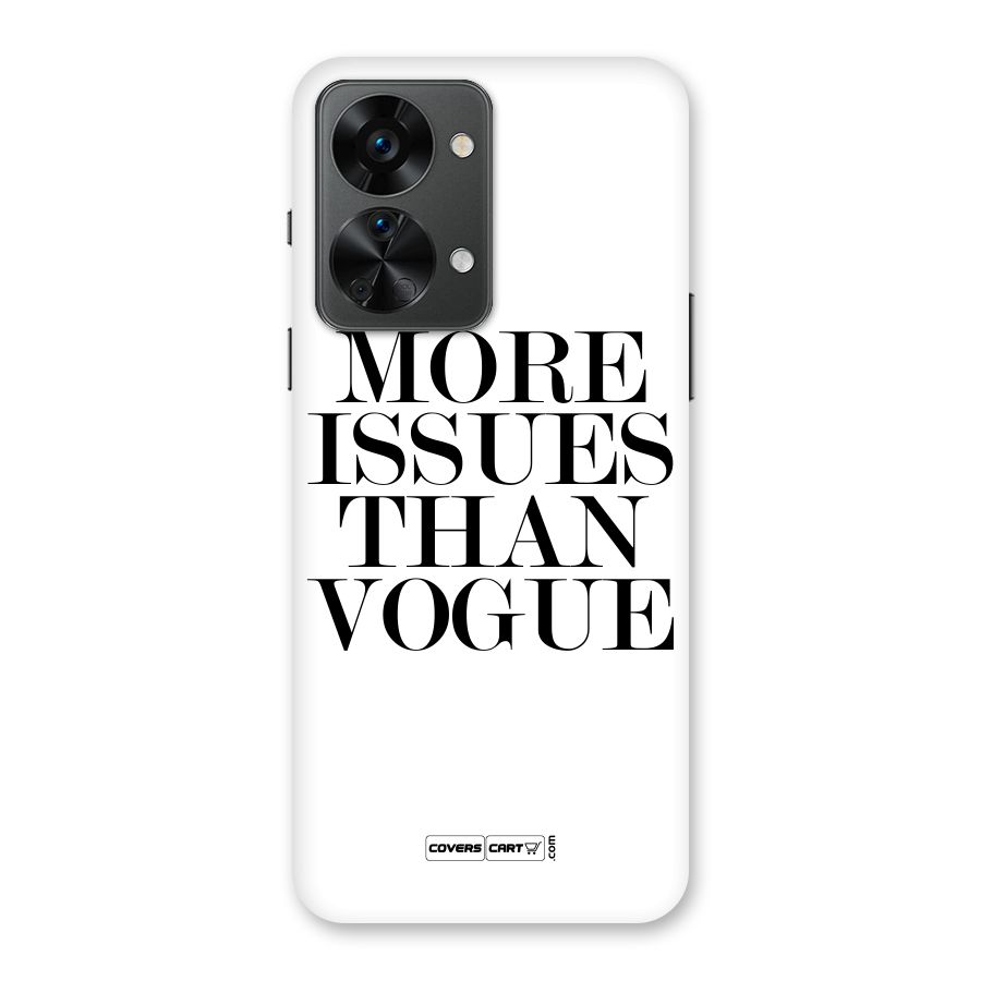 More Issues than Vogue (White) Back Case for OnePlus Nord 2T
