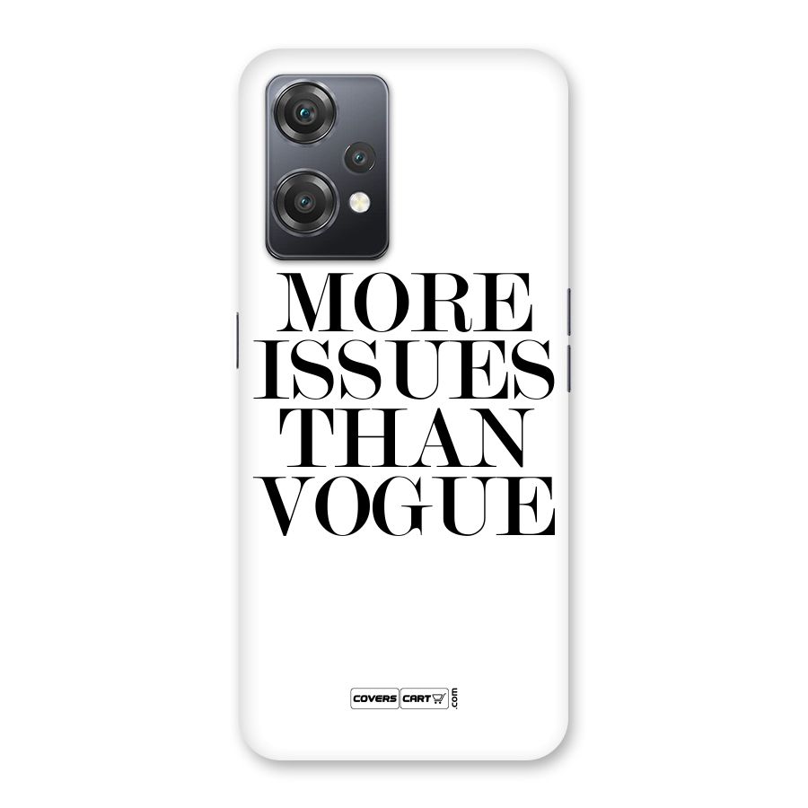 More Issues than Vogue (White) Back Case for OnePlus Nord CE 2 Lite 5G