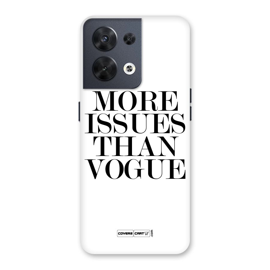 More Issues than Vogue (White) Back Case for Oppo Reno8 5G