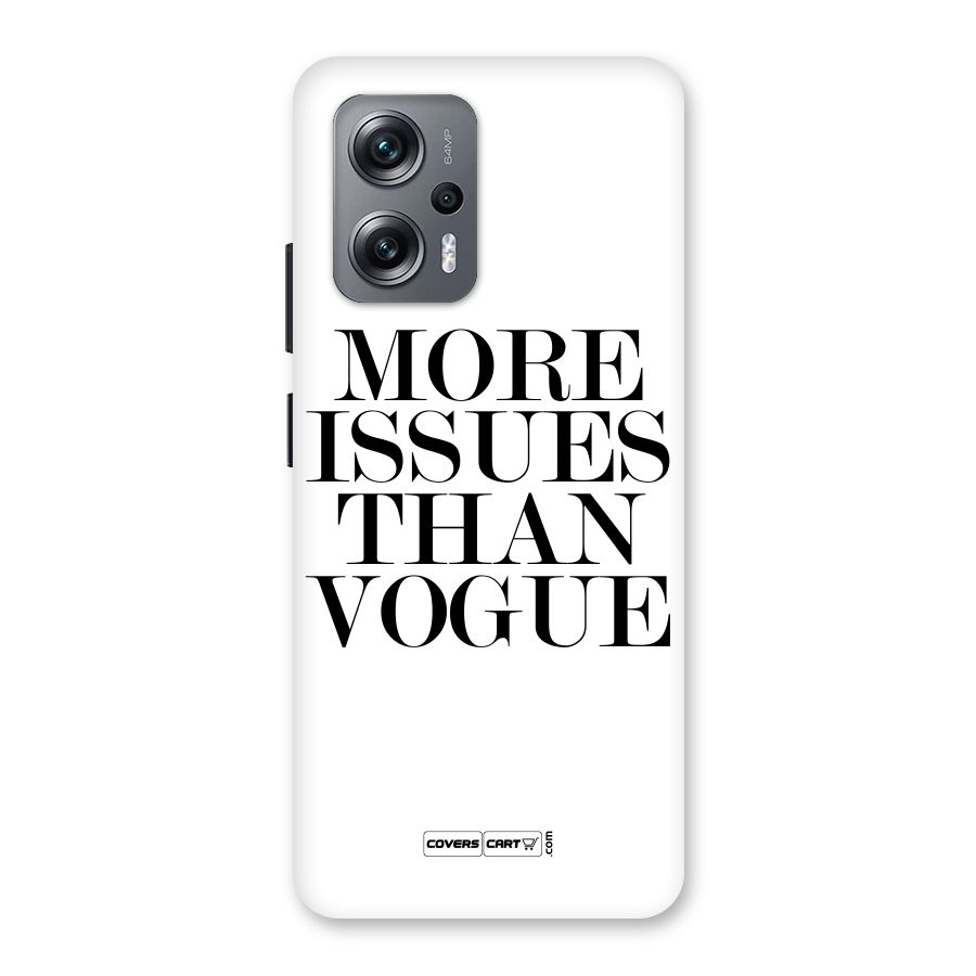 More Issues than Vogue (White) Back Case for Redmi K50i