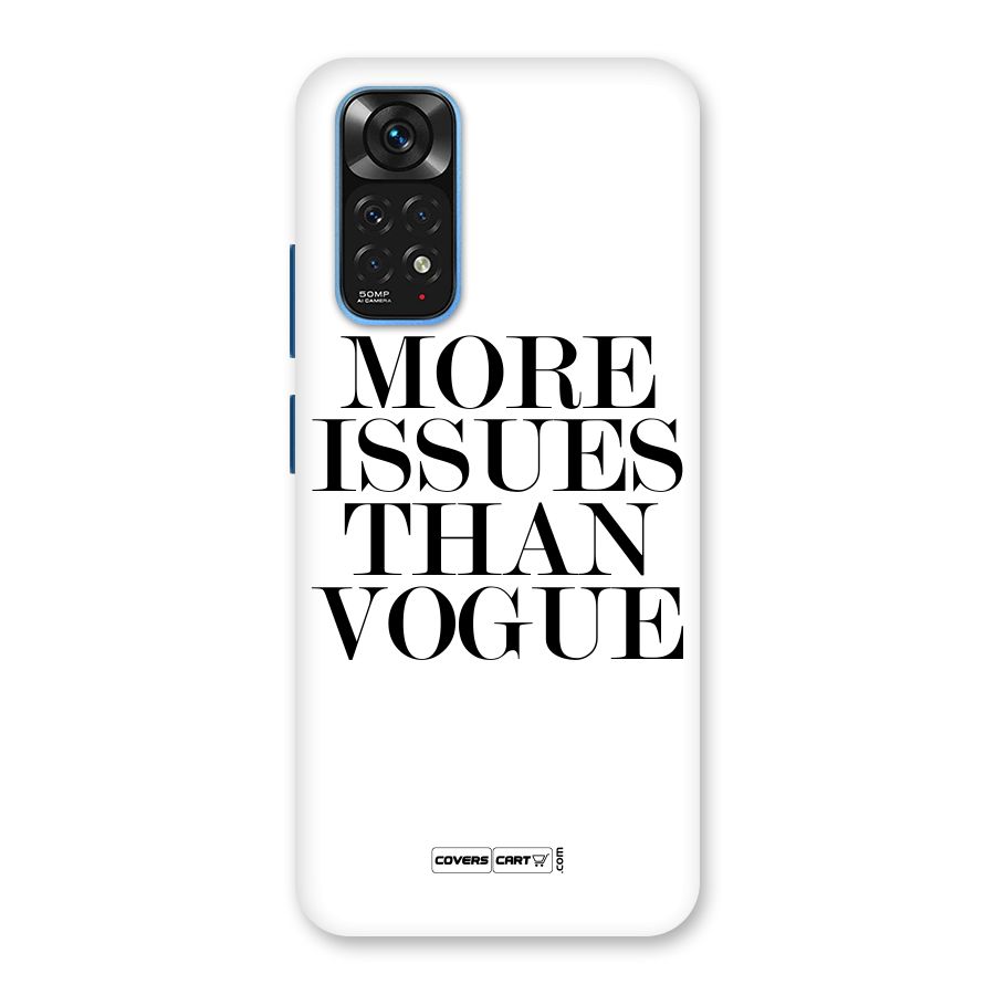 More Issues than Vogue (White) Back Case for Redmi Note 11S