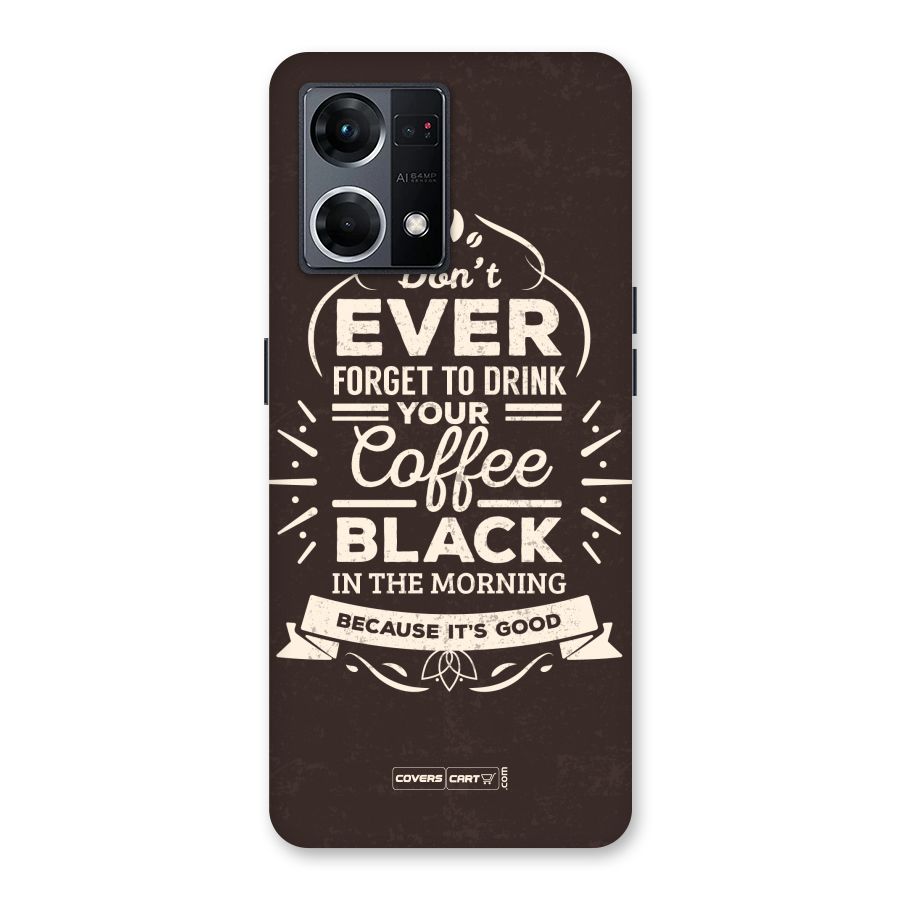 Morning Coffee Love Glass Back Case for Oppo F21 Pro 5G
