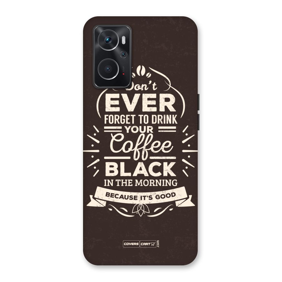 Morning Coffee Love Back Case for Oppo K10 4G