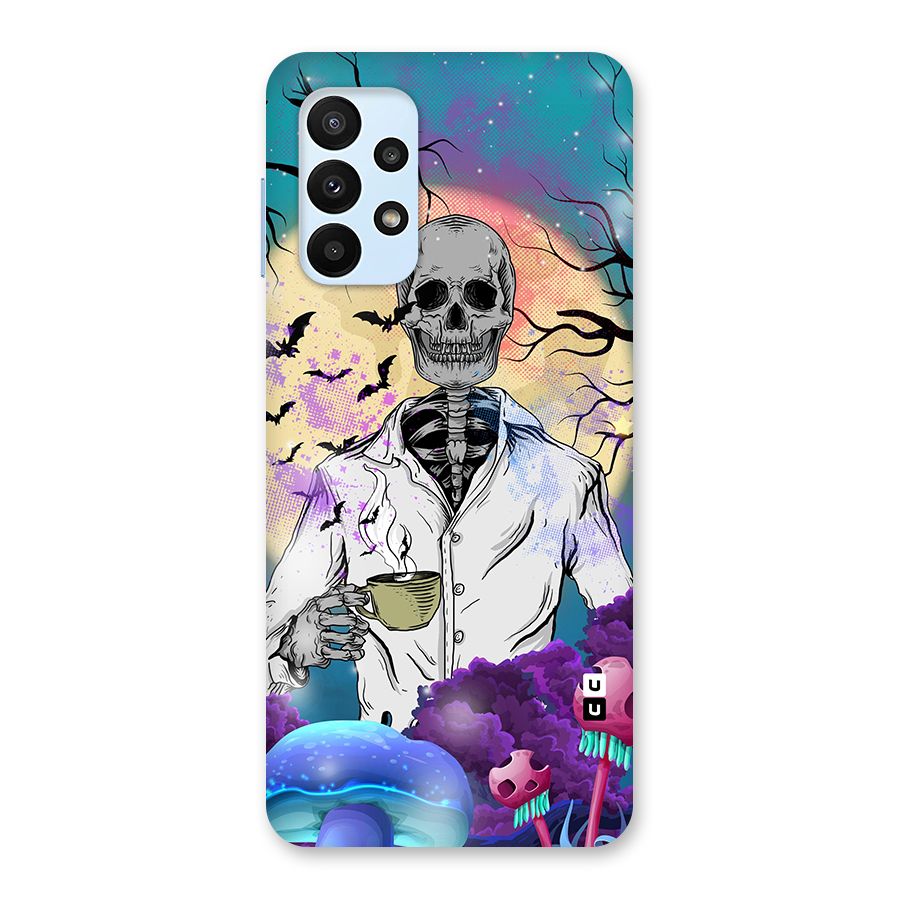 Morning Tea Skull Back Case for Galaxy A23
